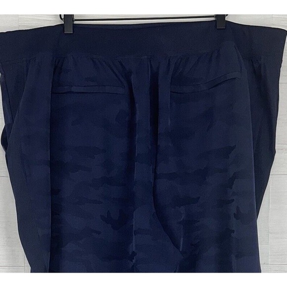 Athleta Brooklyn Ankle Camo Pants Women Plus Size 24 Blue Lightweight Pockets - Picture 7 of 14